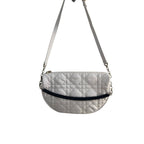Christian Dior Lambskin Cannage Dior Vibe Hobo Bag White Medium