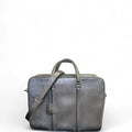 Celine Macadam Metallic Briefcase Laptop Case Silver OS