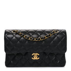 Caviar Quilted Small Double Flap Black