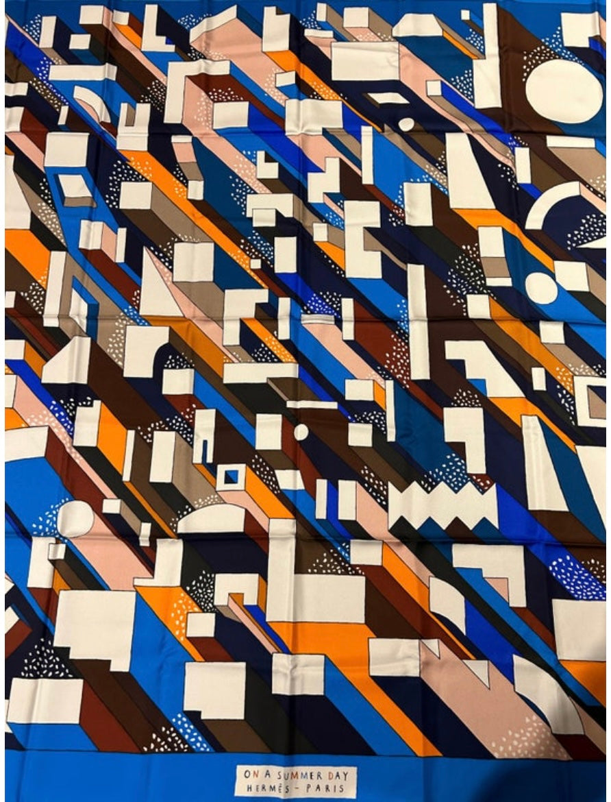 Hermes On Summer Day Silk Shawl 140cm