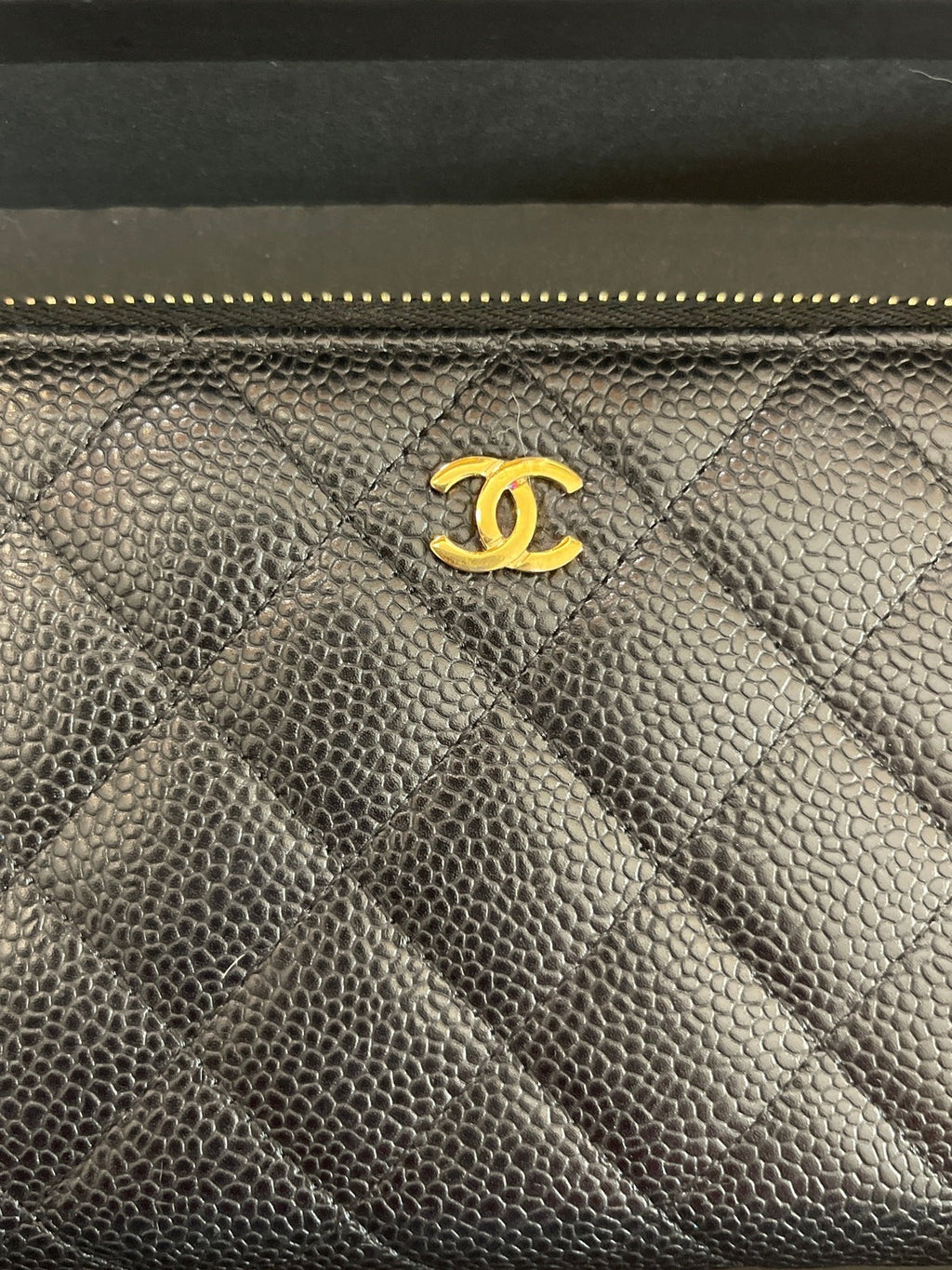 Chanel CC Matelasse Caviar Long Zippy Wallet
