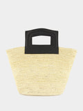 Natural Medium Oval Basket Bag