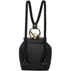 Fendi Black Leather Backpack