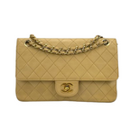 Chanel Beige Vintage Timeless Flap Bag Medium