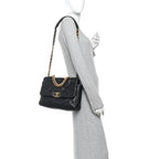 Goatskin Quilted Large Chanel 19 Flap Black