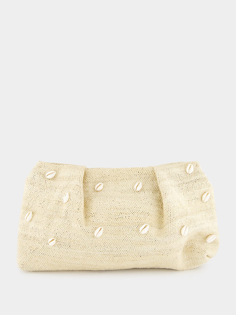 Natural Sisal Mini Pouch with Seashells