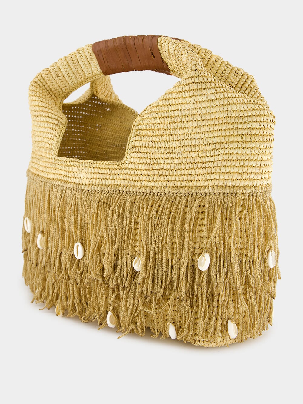 Fringed Basket Beach Bag