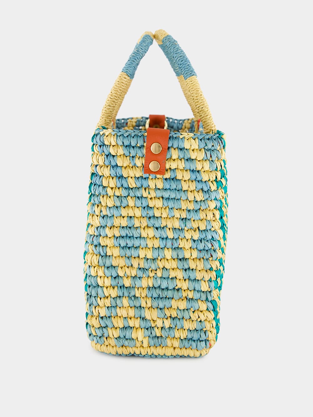 Canasta Patterned Medium Handbag with Leather Strap