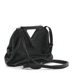 Calfskin Small The Point Triangle Bag Black
