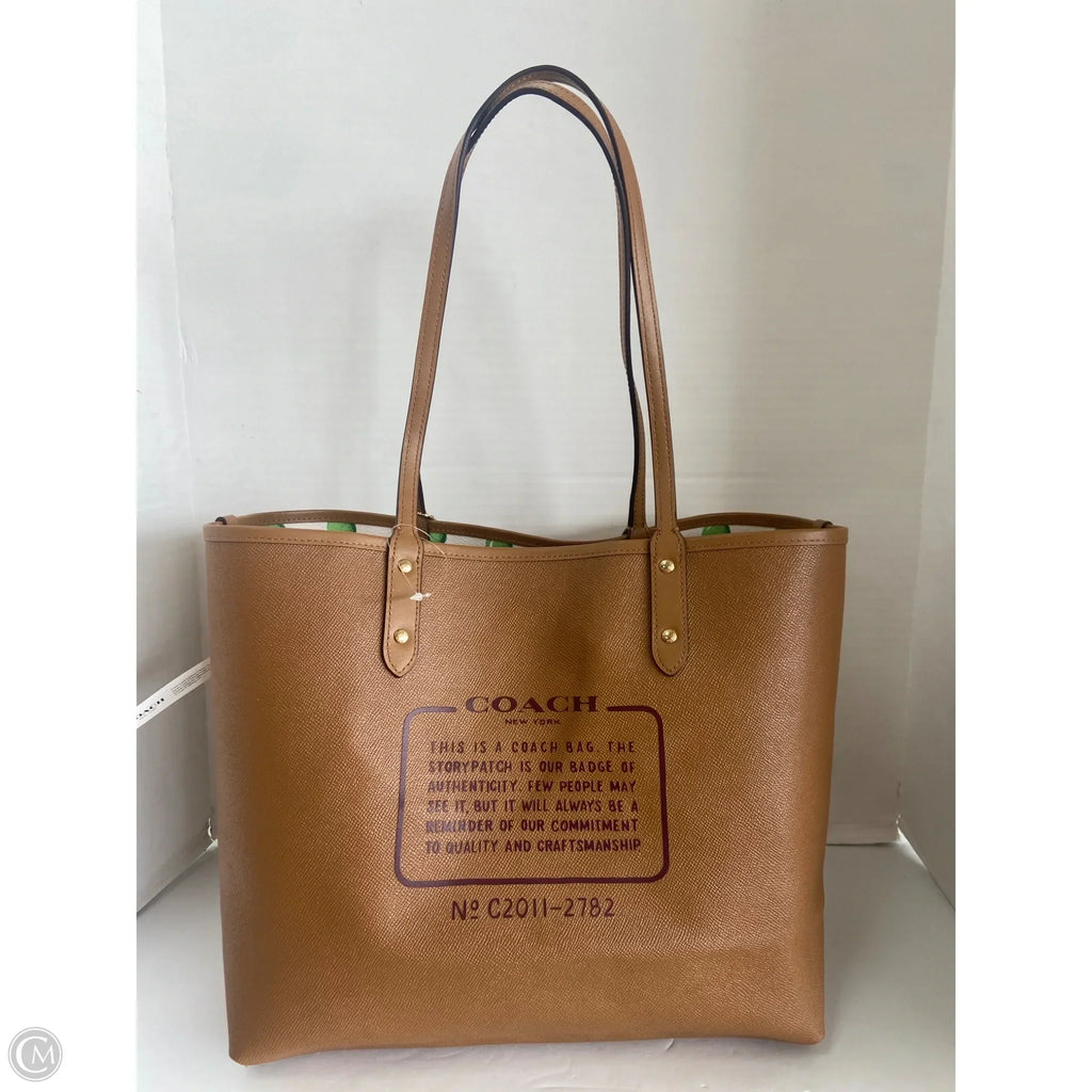 Handbag Designer By Coach, Size: Large