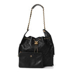 Caviar Quilted Medium Chanel 25 Handbag Black