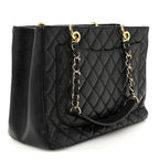 Caviar Quilted Grand Shopping Tote GST Black