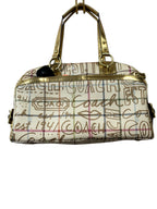 Handbag Designer By Coach In Gold & Tan, Size:Large