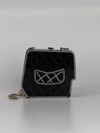Chanel Runway Black Resin Crystal Pearl Evening Clutch Shoulder Box Limited edition