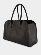 Large Black Leather Tote Bag