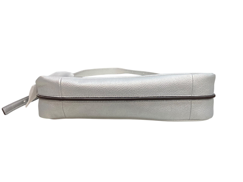 Handbag Designer By Michael Kors In Silver, Size:Large