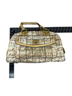 Handbag Designer By Coach In Gold & Tan, Size:Large