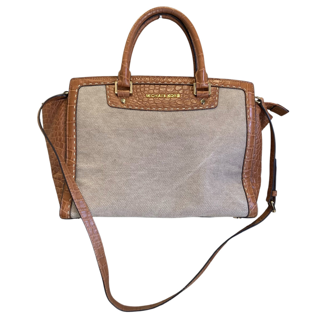 Handbag Designer By Michael Kors In Tan, Size:Large