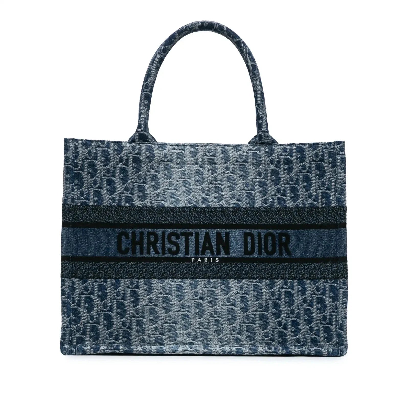 Christian Dior Medium Oblique Denim Book Tote