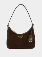 Brown Re-Edition 2005 Suede Mini Bag