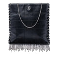 Chanel CC Choco Bar Lambskin Fringe Crossboddy Bag