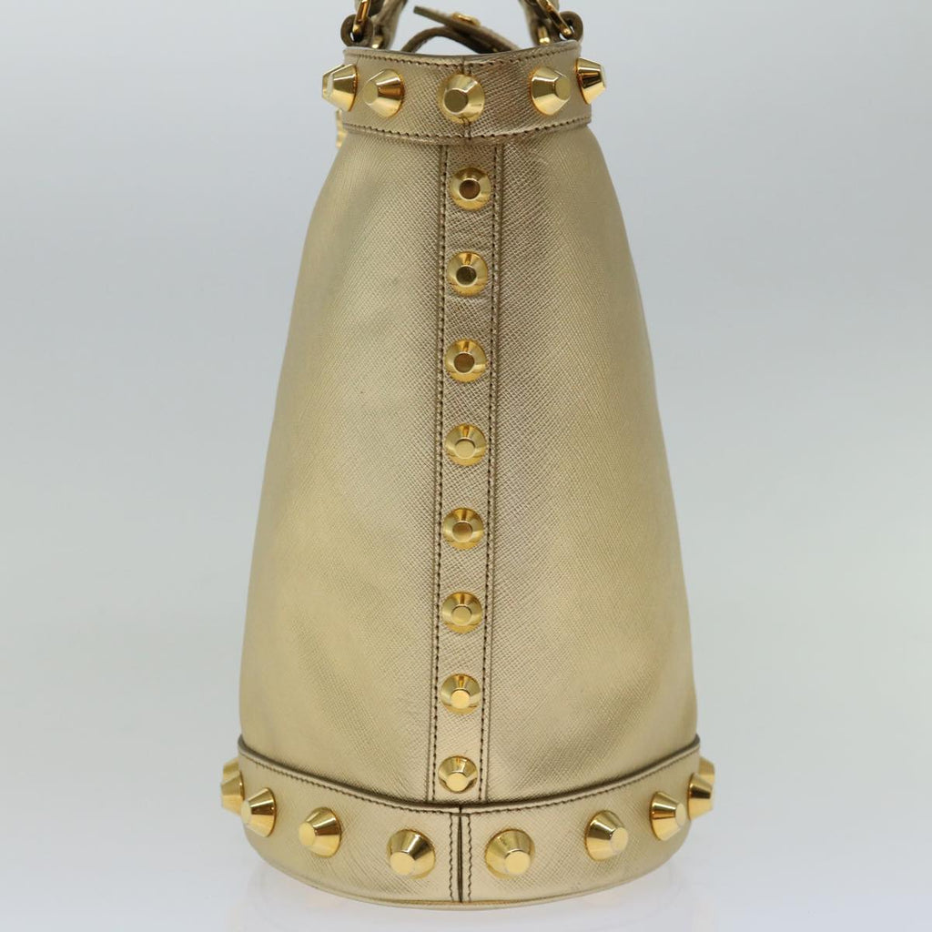 Prada Saffiano Gold Leather Handbag (Authentic Pre-Loved)