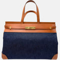 Manhattan Tote Denim and Leather Large