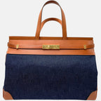 Manhattan Tote Denim and Leather Large