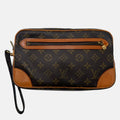 Wristlet Vintage Monogram Canvas with Strap