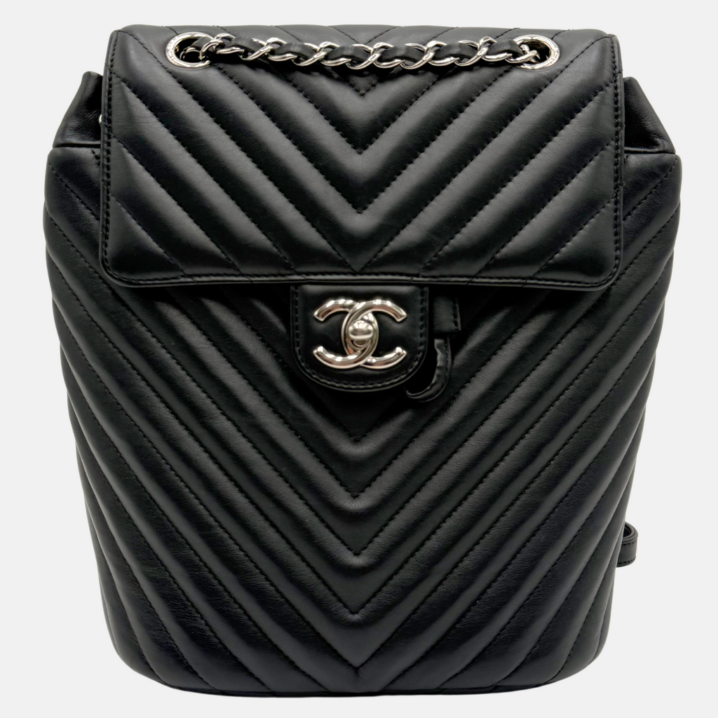Urban Spirit Backpack Black Chevron Leather