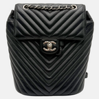 Urban Spirit Backpack Black Chevron Leather