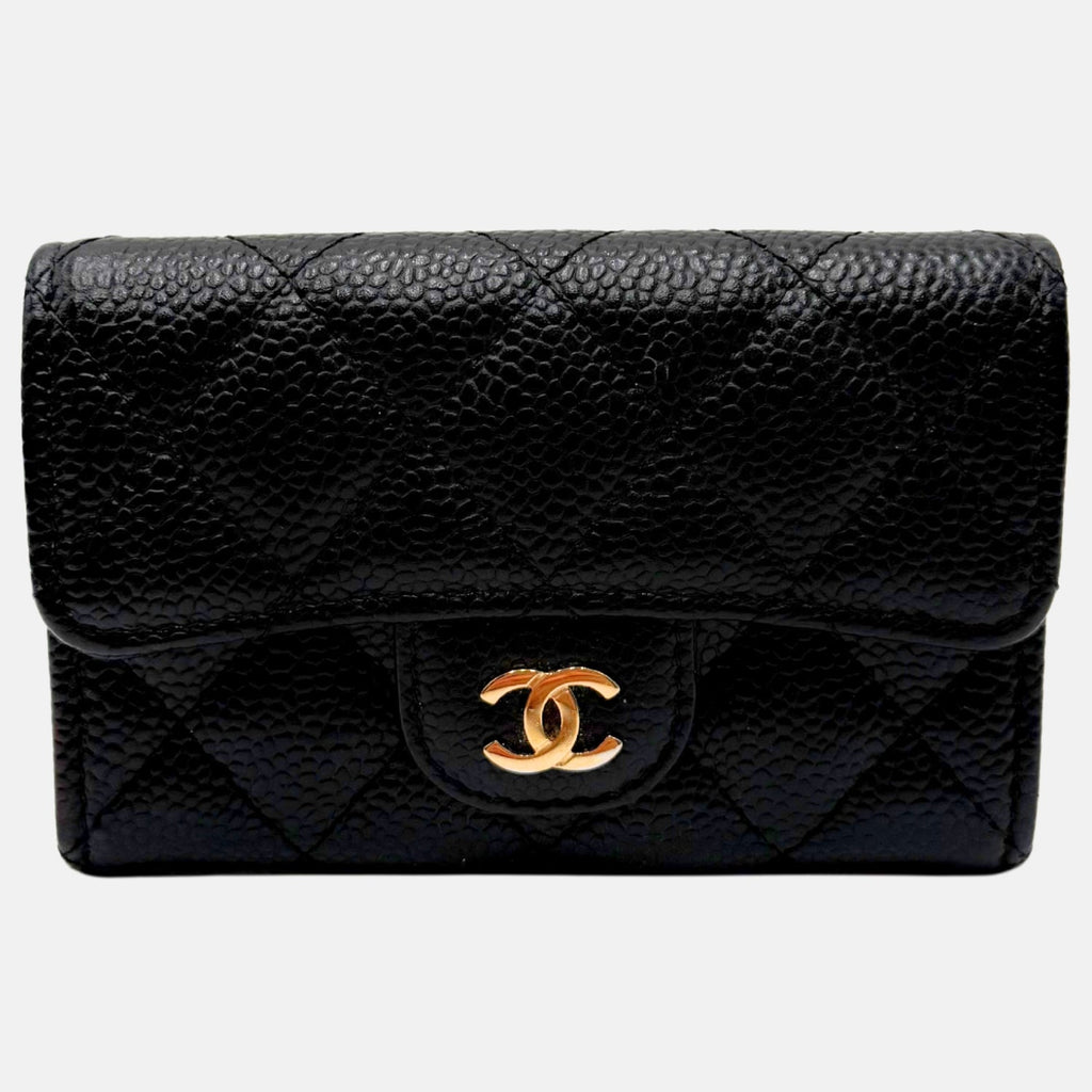 Classic Flap Card Holder Black Caviar