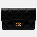 Classic Flap Card Holder Black Caviar