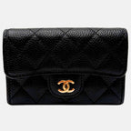 Classic Flap Card Holder Black Caviar