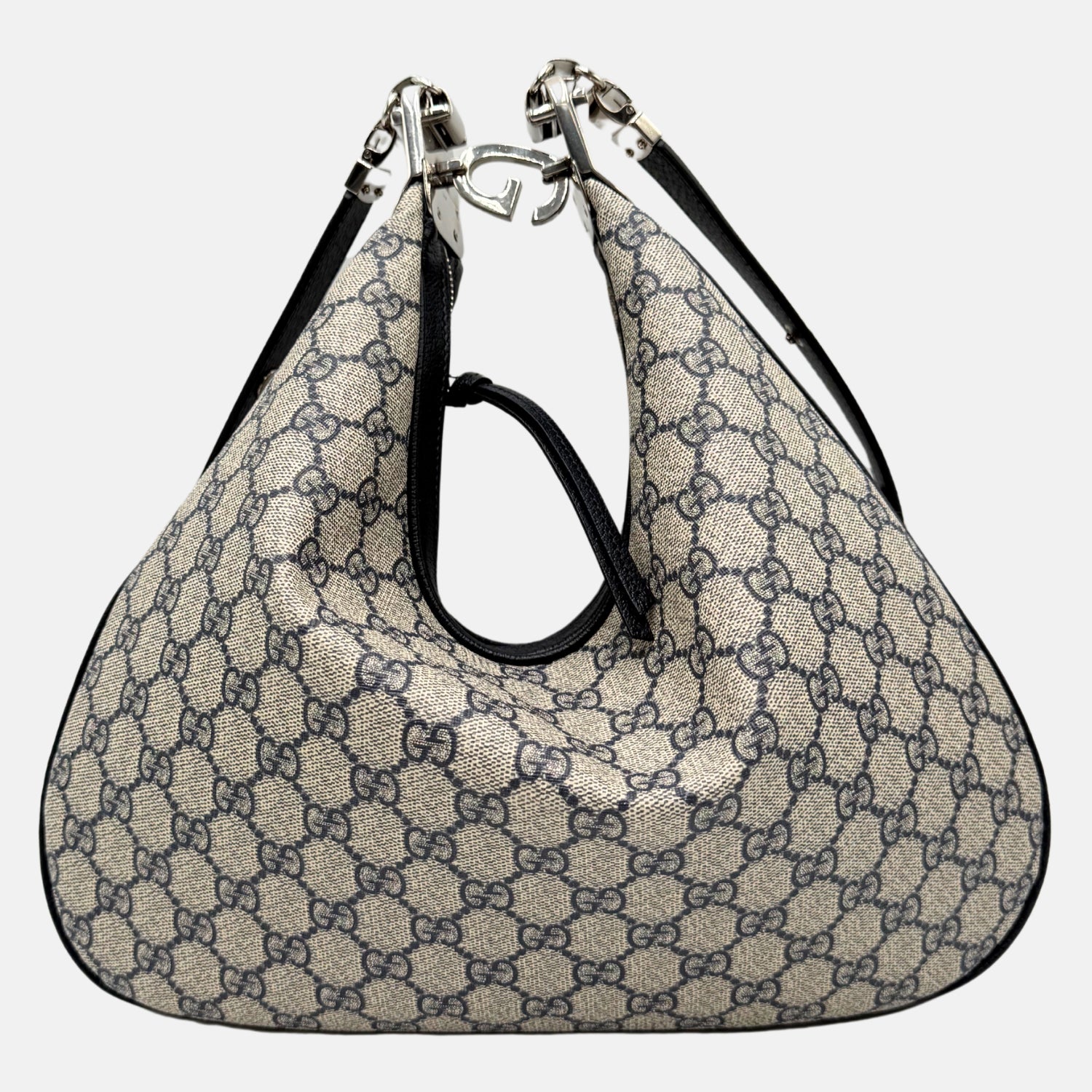 Attache Shoulder Bag Beige GG Supreme Canvas Large