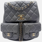 Duma Backpack Dark Grey Caviar Quilted Small