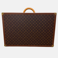 Bisten 55 - Original Vintage Hard Leather Monogram Suitcase