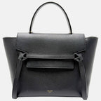 Belt Bag Black Grained Calfskin Nano