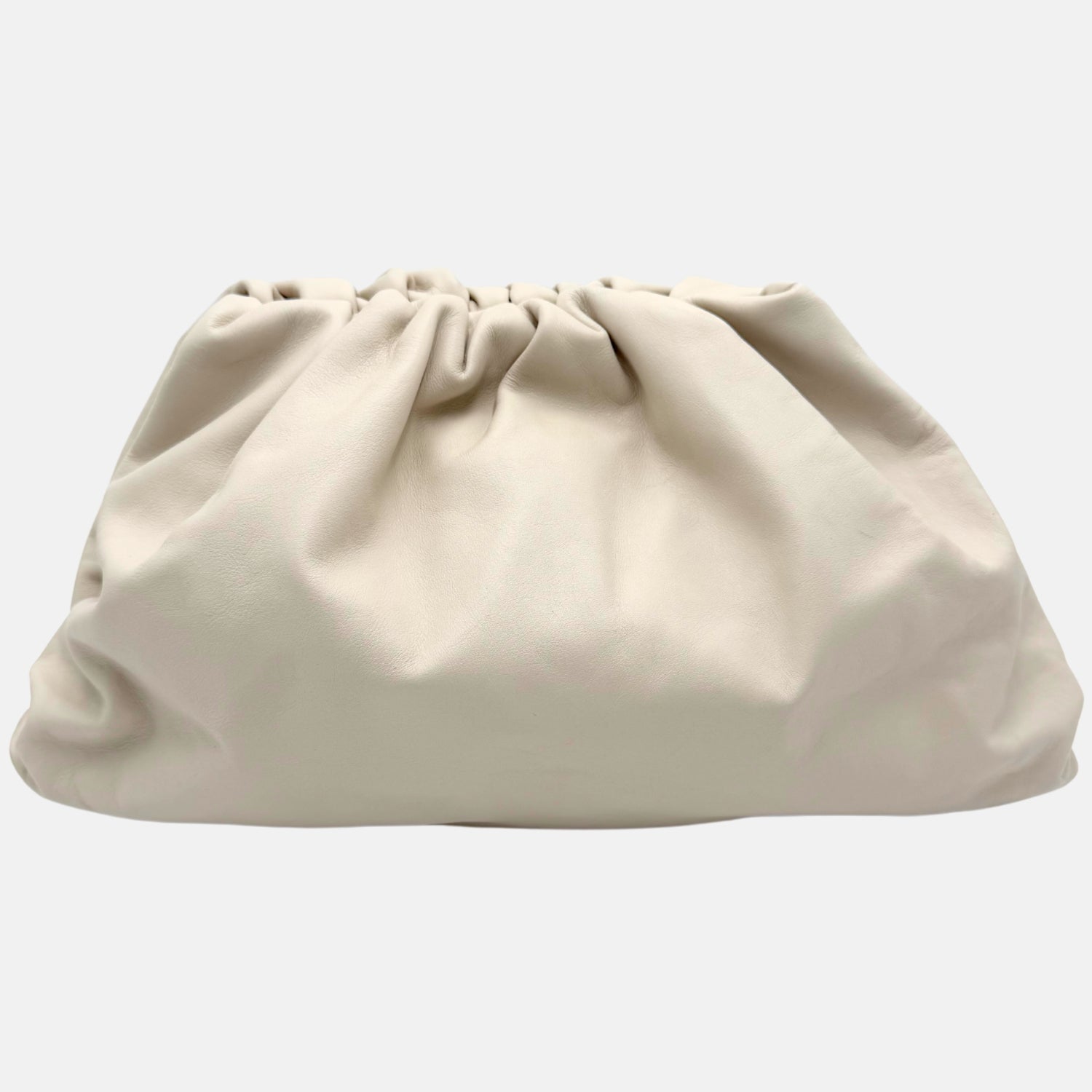 The Pouch Oversized Clutch Cream Calfskin