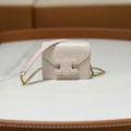 CELINE TRIOMPHE EMBOSSED CHAIN MINI LIPSTICK BAG