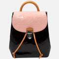 Backpack Rose Ballerine and Burgundy Vernis Monogram Montaigne Mini