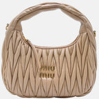 Wander Matelassé Shoulder Bag Beige
