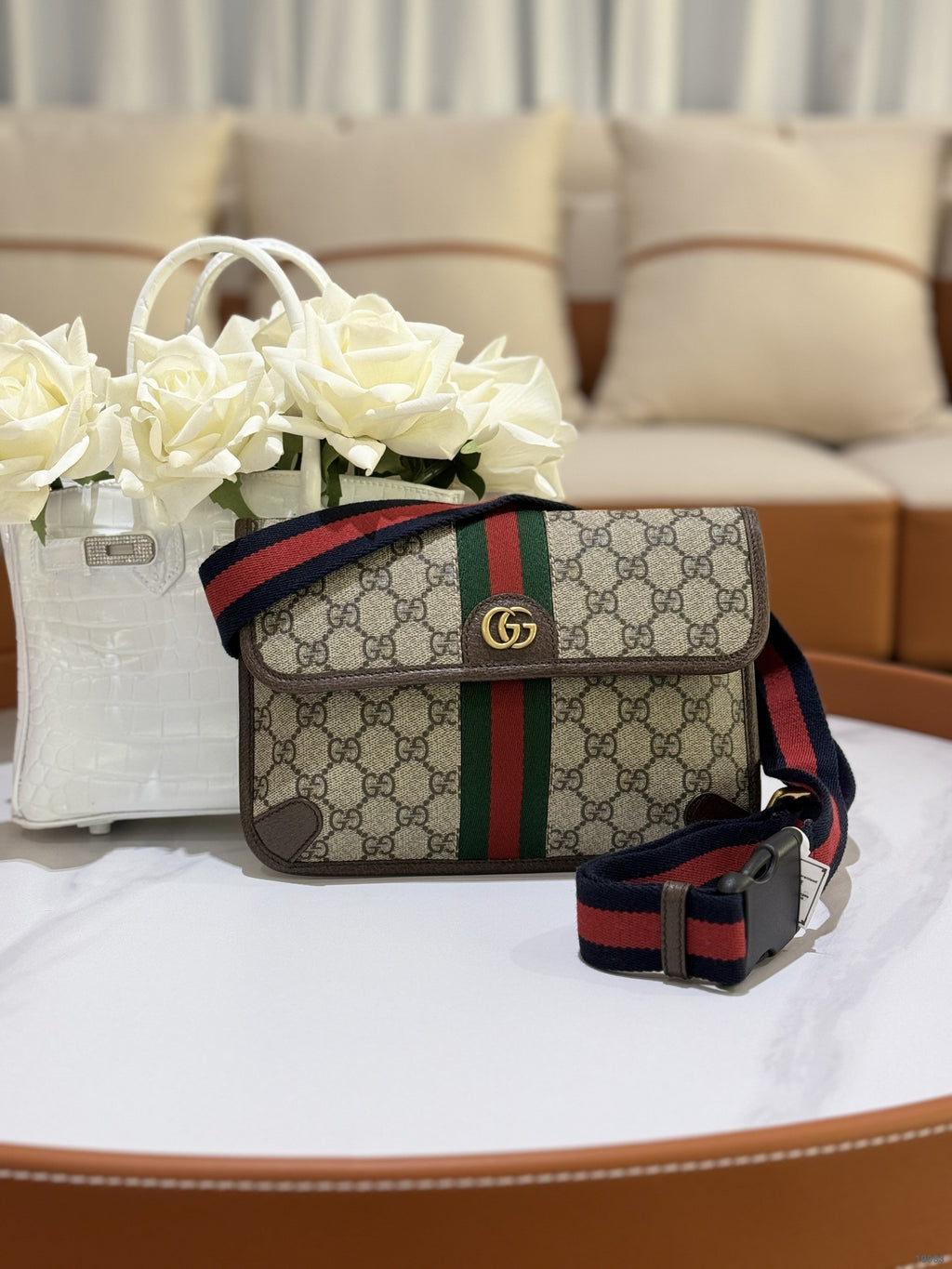 GUCCI OPHIDIA GG SMALL BELT BAG