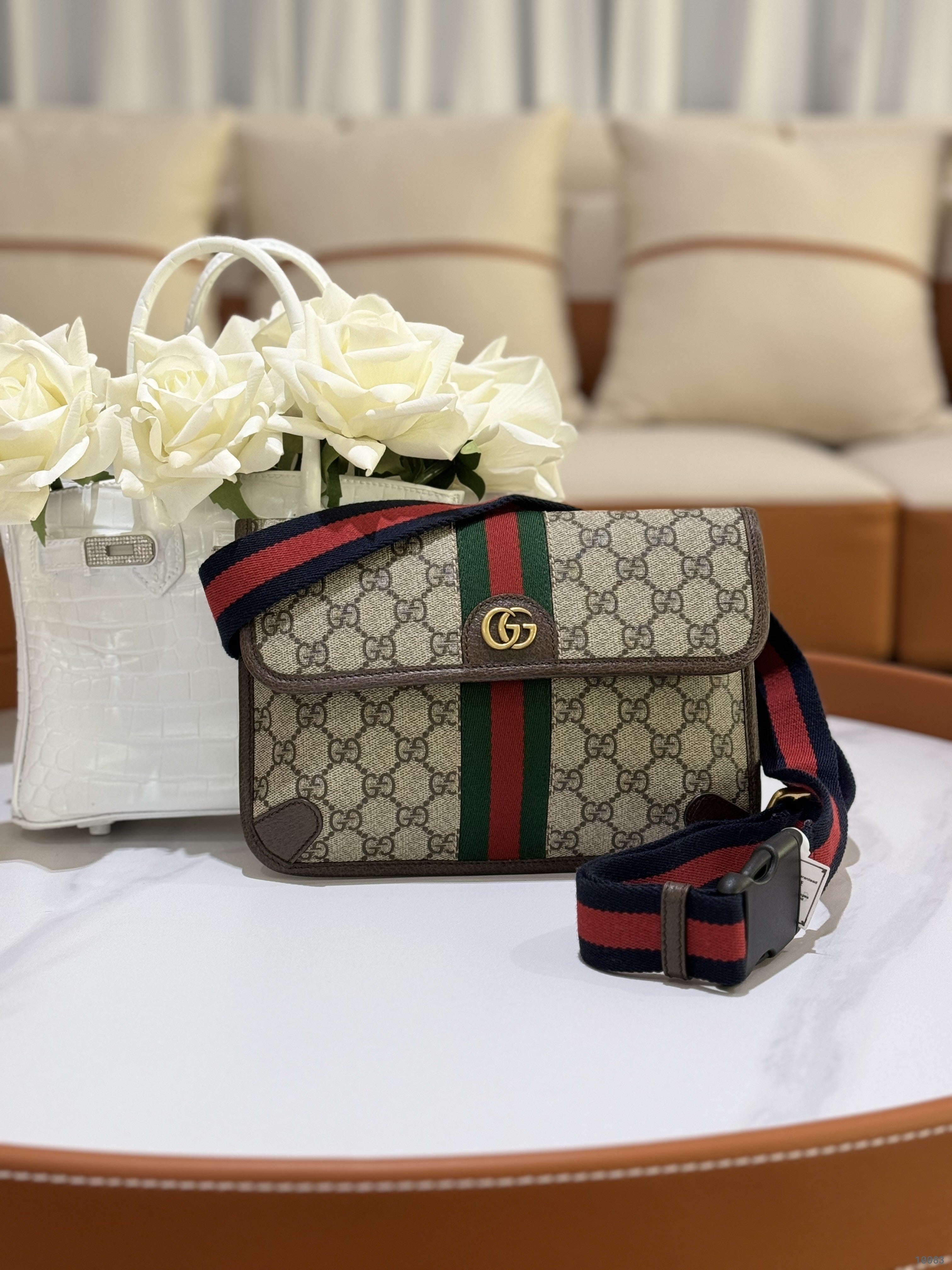 GUCCI OPHIDIA GG SMALL BELT BAG