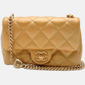 Sweetheart Chain Mini Flap Bag Gold Quilted Lambskin