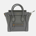 Luggage Nano Tote Kohl Drummed Calfskin