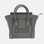 Luggage Nano Tote Kohl Drummed Calfskin
