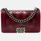 Boy Bag Burgundy Lambskin Medium