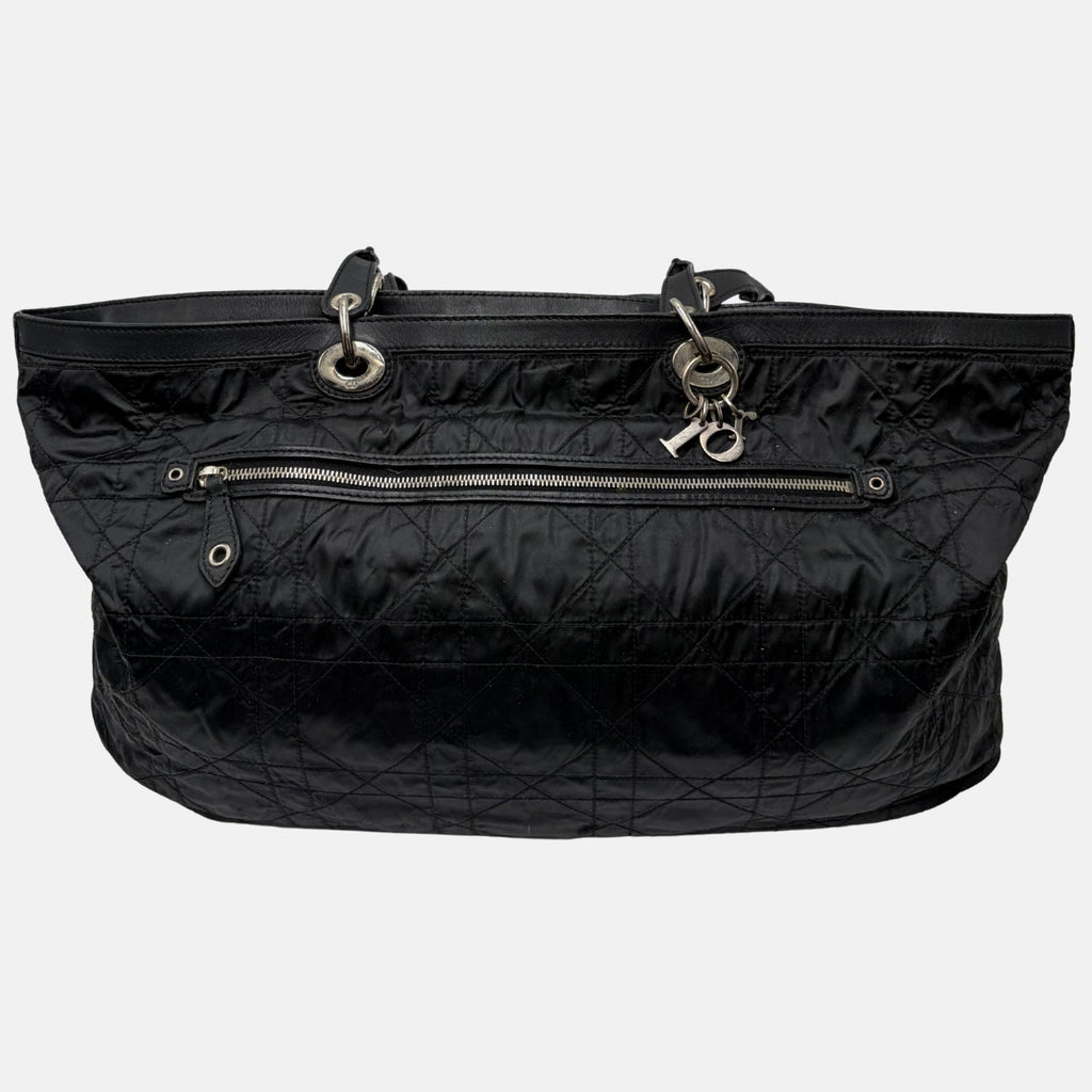 Cannage Tote Bag Black Nylon