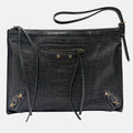 Classic Flat Wristlet Pouch Black